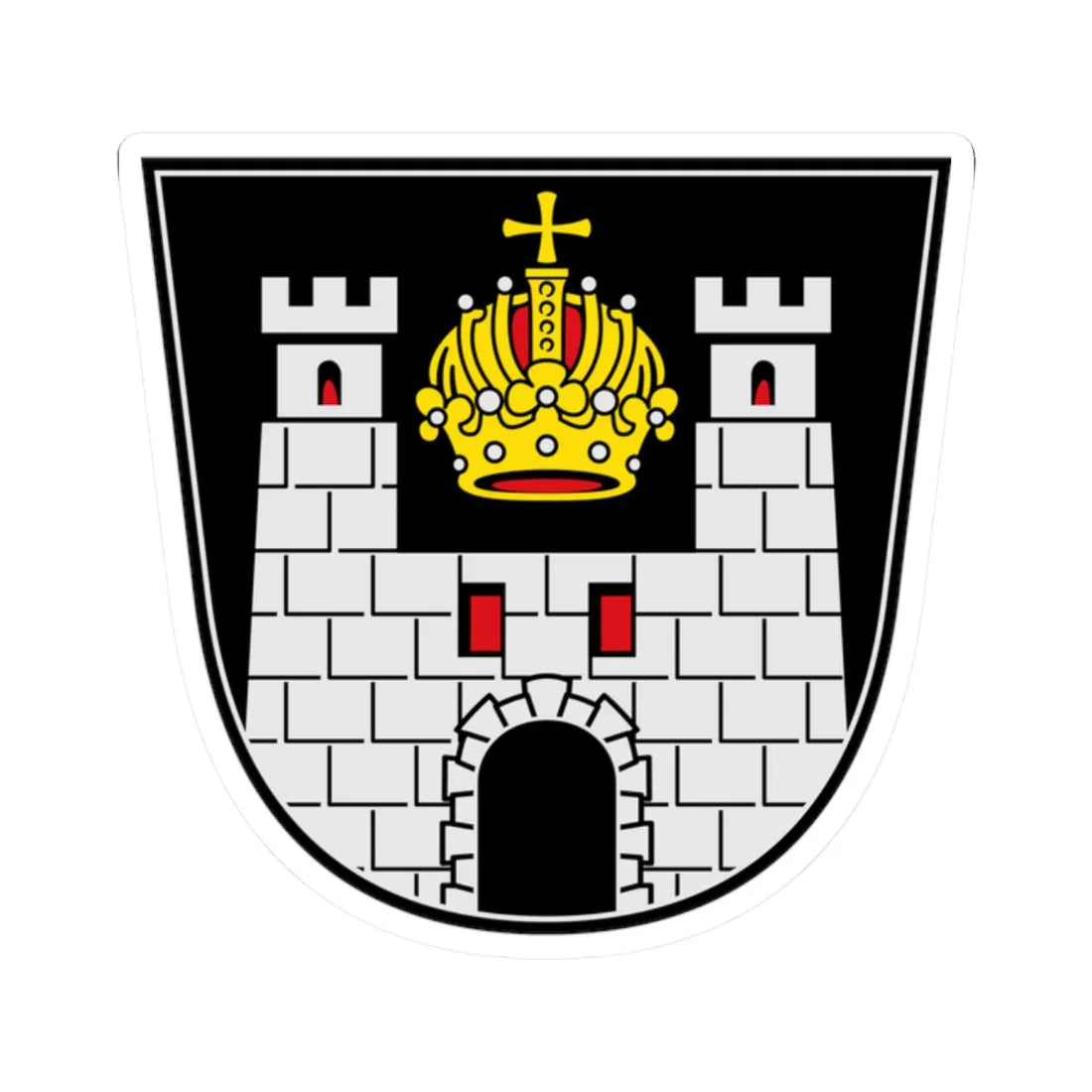 DEU Schaumburg Balduinstein COA (Germany) (Coat of Arms) STICKER Vinyl Kiss-Cut Decal 2 Inch White - The Sticker Space