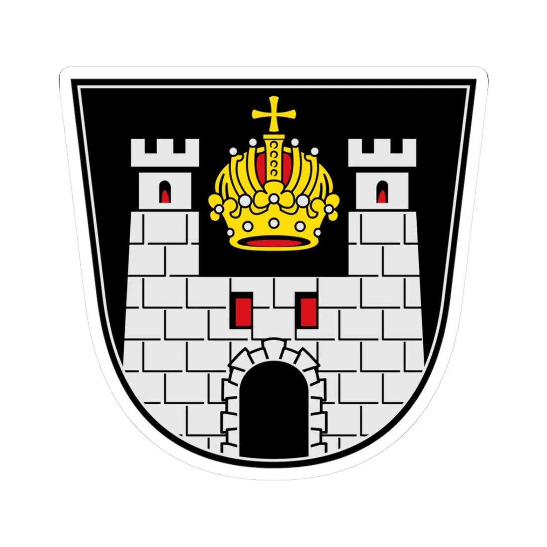 DEU Schaumburg Balduinstein COA (Germany) (Coat of Arms) STICKER Vinyl Kiss-Cut Decal 3 Inch White - The Sticker Space