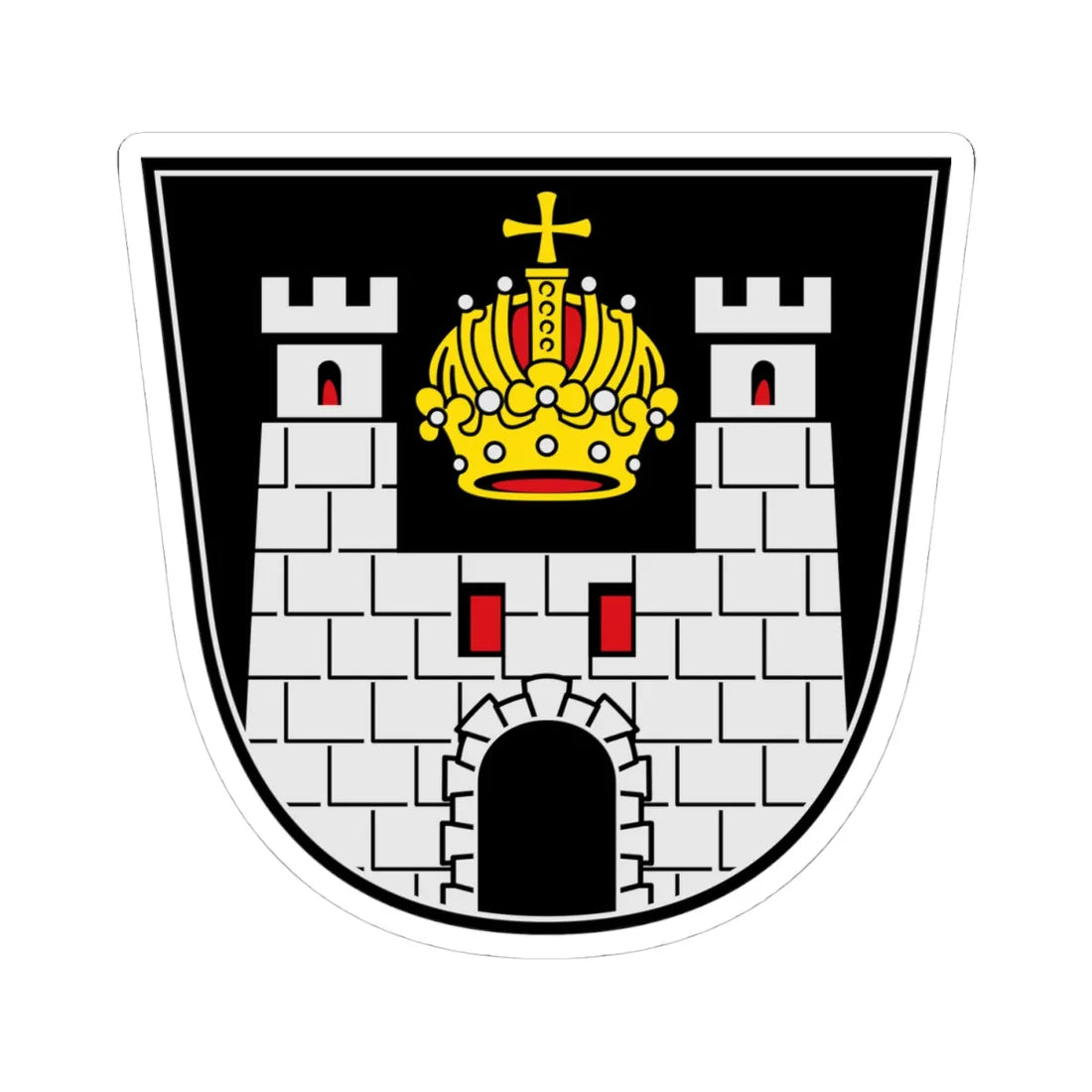 DEU Schaumburg Balduinstein COA (Germany) (Coat of Arms) STICKER Vinyl Kiss-Cut Decal 4 Inch White - The Sticker Space
