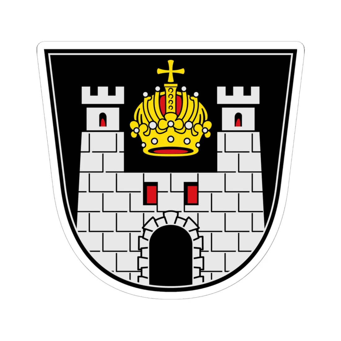 DEU Schaumburg Balduinstein COA (Germany) (Coat of Arms) STICKER Vinyl Kiss-Cut Decal 6 Inch White - The Sticker Space