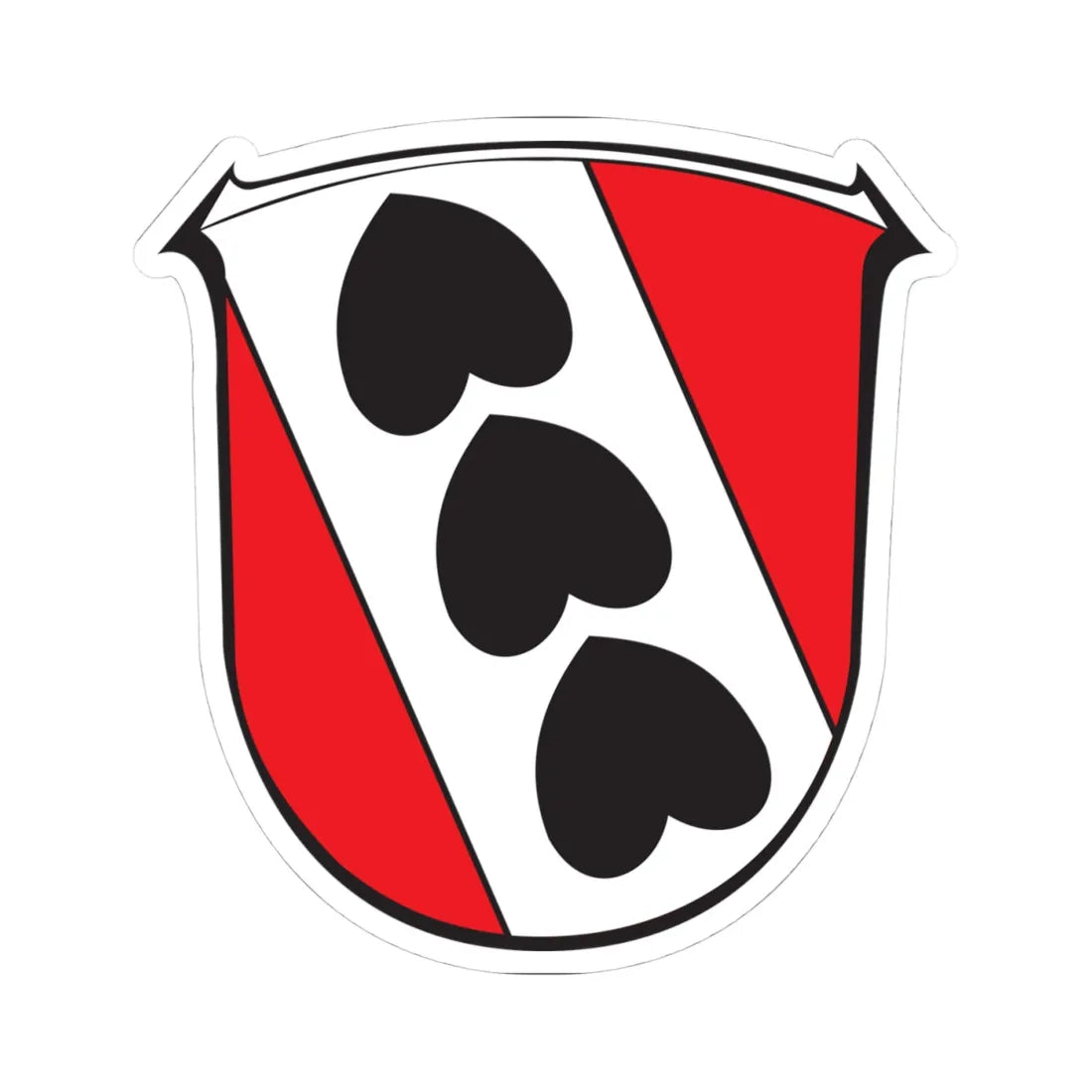 DEU Schönstadt COA (Germany) (Coat of Arms) STICKER Vinyl Kiss-Cut Decal 4 Inch White - The Sticker Space