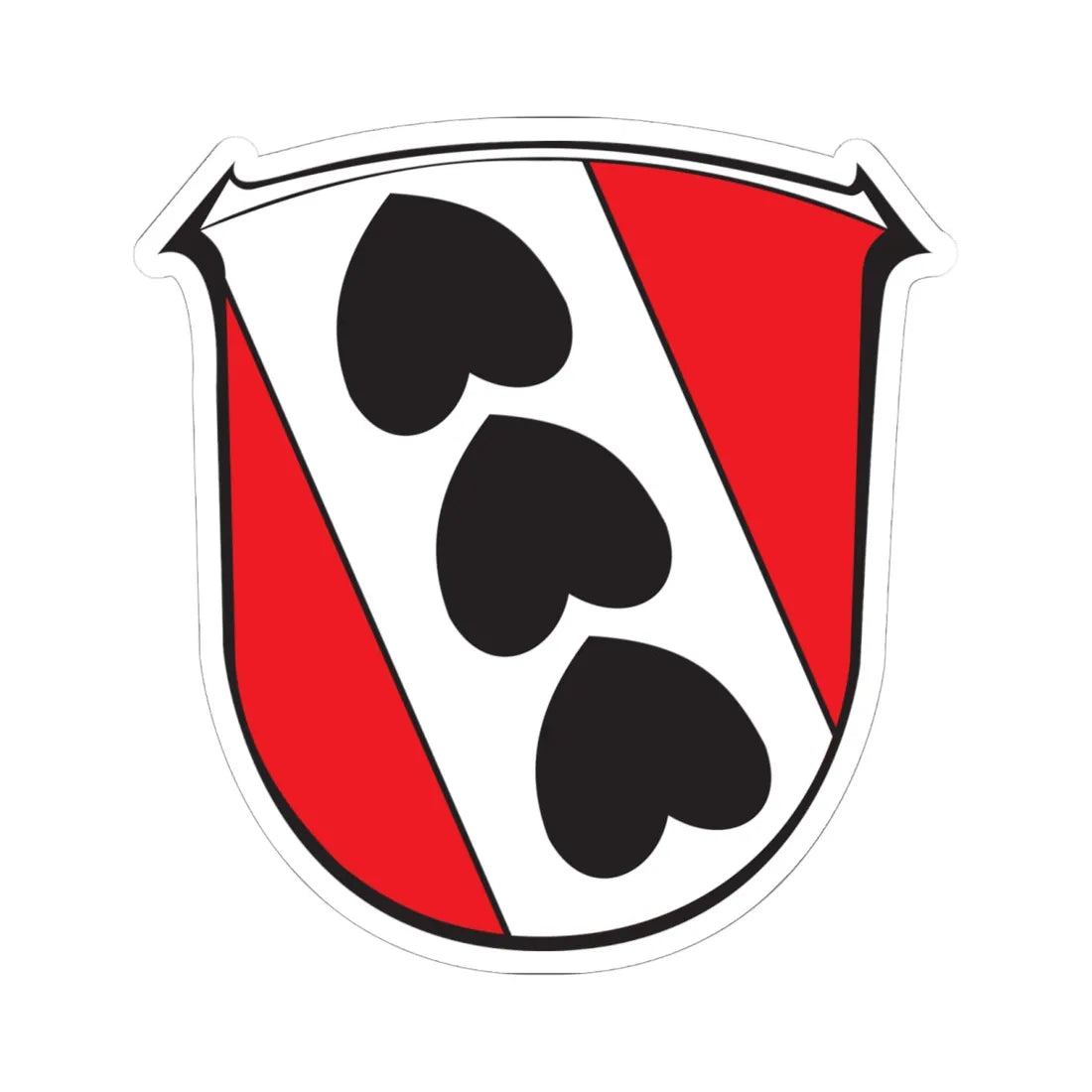DEU Schönstadt COA (Germany) (Coat of Arms) STICKER Vinyl Kiss-Cut Decal 6 Inch White - The Sticker Space