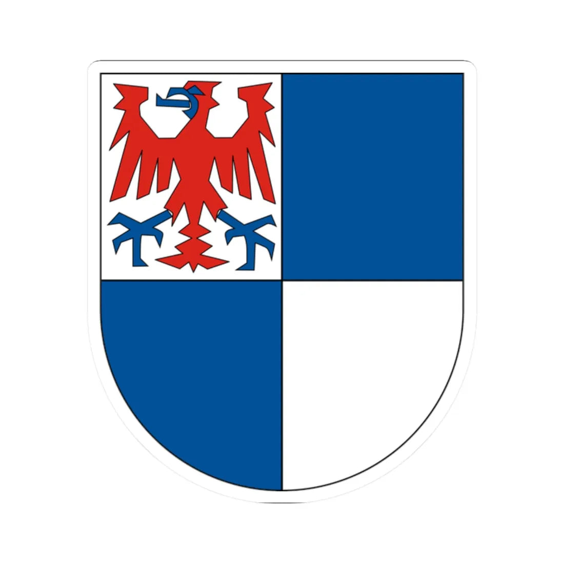DEU Schwarzwald-Baar-Kreis COA (Germany) (Coat of Arms) STICKER Vinyl Kiss-Cut Decal 2 Inch White - The Sticker Space