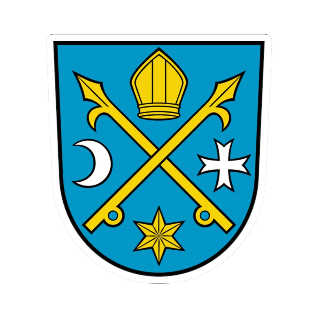 DEU Seelow COA (Germany) (Coat of Arms) STICKER Vinyl Kiss-Cut Decal 2 Inch White - The Sticker Space