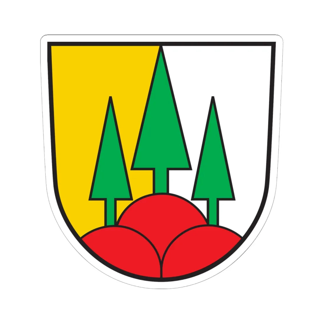 DEU Simonswald COA (Germany) (Coat of Arms) STICKER Vinyl Kiss-Cut Decal 6 Inch White - The Sticker Space
