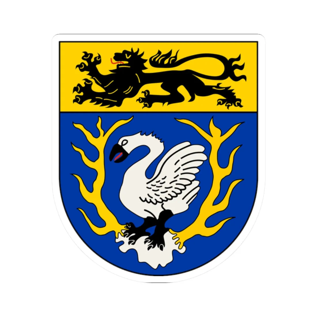 DEU Staedteregion Aachen COA (Germany) (Coat of Arms) STICKER Vinyl Kiss-Cut Decal - The Sticker Space
