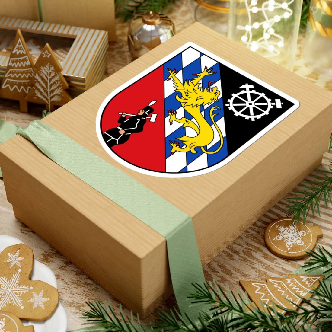 DEU St.Ingbert COA (Germany) (Coat of Arms) STICKER Vinyl Kiss-Cut Decal - The Sticker Space