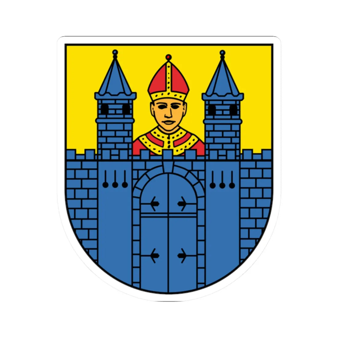 DEU Stolpen COA (Germany) (Coat of Arms) STICKER Vinyl Kiss-Cut Decal 2 Inch White - The Sticker Space