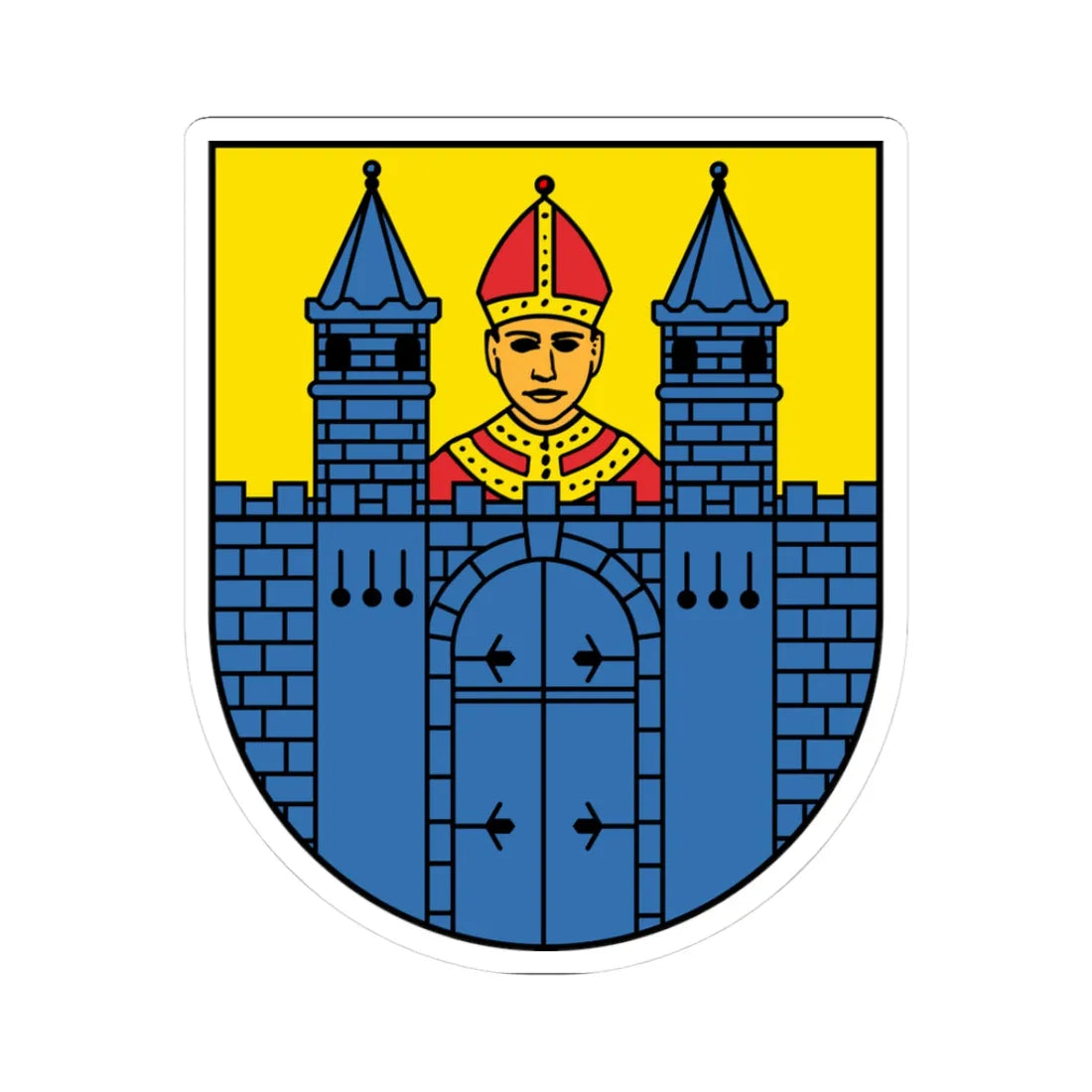 DEU Stolpen COA (Germany) (Coat of Arms) STICKER Vinyl Kiss-Cut Decal 3 Inch White - The Sticker Space