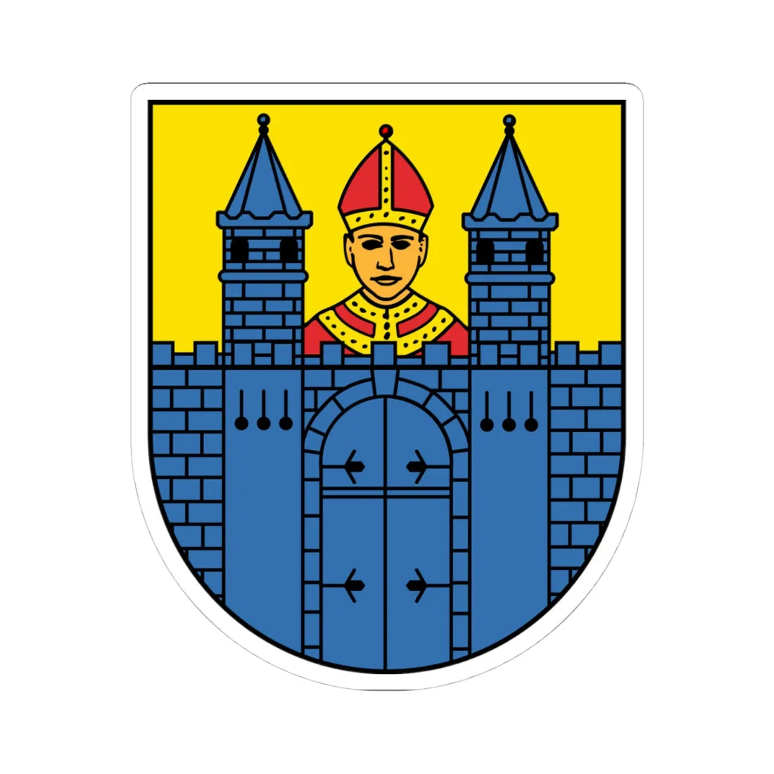 DEU Stolpen COA (Germany) (Coat of Arms) STICKER Vinyl Kiss-Cut Decal 4 Inch White - The Sticker Space