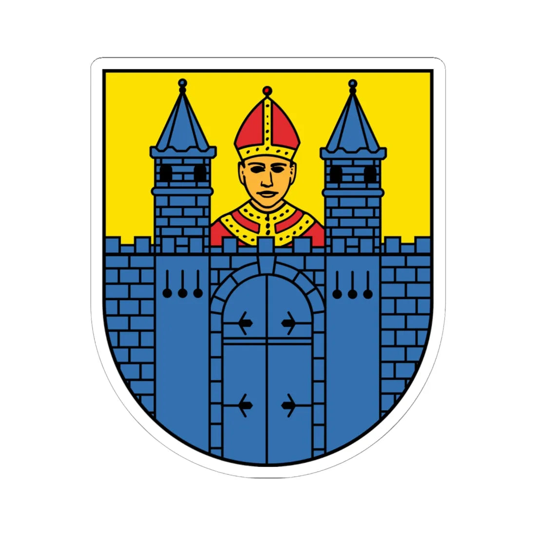 DEU Stolpen COA (Germany) (Coat of Arms) STICKER Vinyl Kiss-Cut Decal 6 Inch White - The Sticker Space