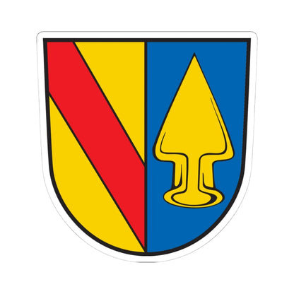 DEU Teningen COA (Germany) (Coat of Arms) STICKER Vinyl Kiss-Cut Decal 4 Inch White - The Sticker Space