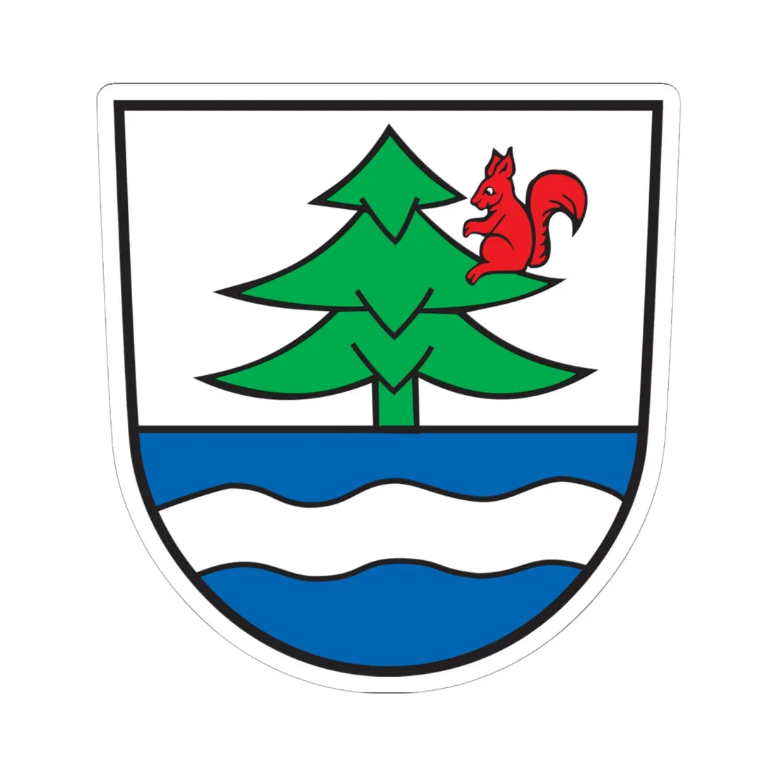 DEU Titisee-Neustadt COA (Germany) (Coat of Arms) STICKER Vinyl Kiss-Cut Decal - The Sticker Space