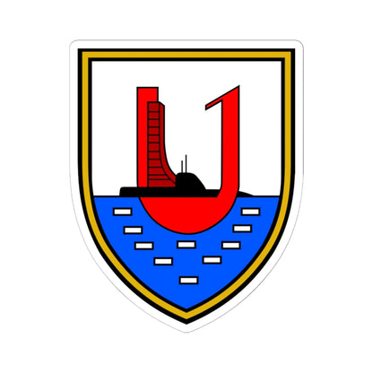 DEU Ubootgeschwader 1 CoA (Germany) (Coat of Arms) STICKER Vinyl Kiss-Cut Decal 6 Inch White - The Sticker Space