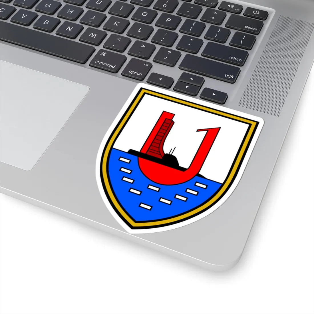 DEU Ubootgeschwader 1 CoA (Germany) (Coat of Arms) STICKER Vinyl Kiss-Cut Decal - The Sticker Space