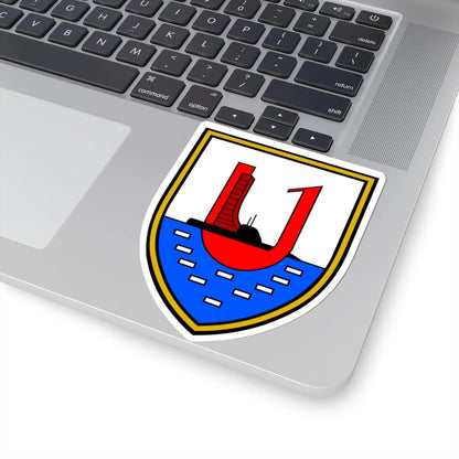 DEU Ubootgeschwader 1 CoA (Germany) (Coat of Arms) STICKER Vinyl Kiss-Cut Decal - The Sticker Space