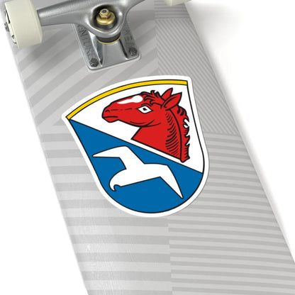 DEU Unterwössen COA (Germany) (Coat of Arms) STICKER Vinyl Kiss-Cut Decal - The Sticker Space