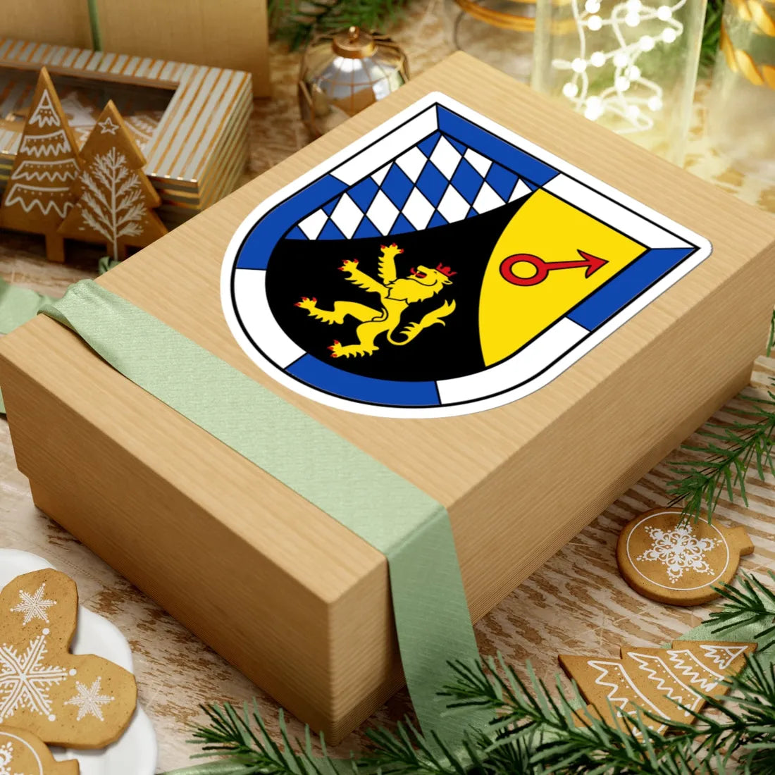 DEU VG Simmern-Rheinboellen COA (Germany) (Coat of Arms) STICKER Vinyl Kiss-Cut Decal - The Sticker Space