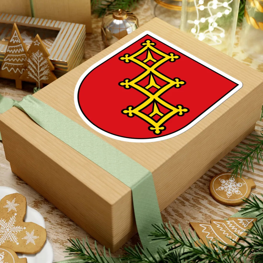 DEU Wasenbach COA (Germany) (Coat of Arms) STICKER Vinyl Kiss-Cut Decal - The Sticker Space