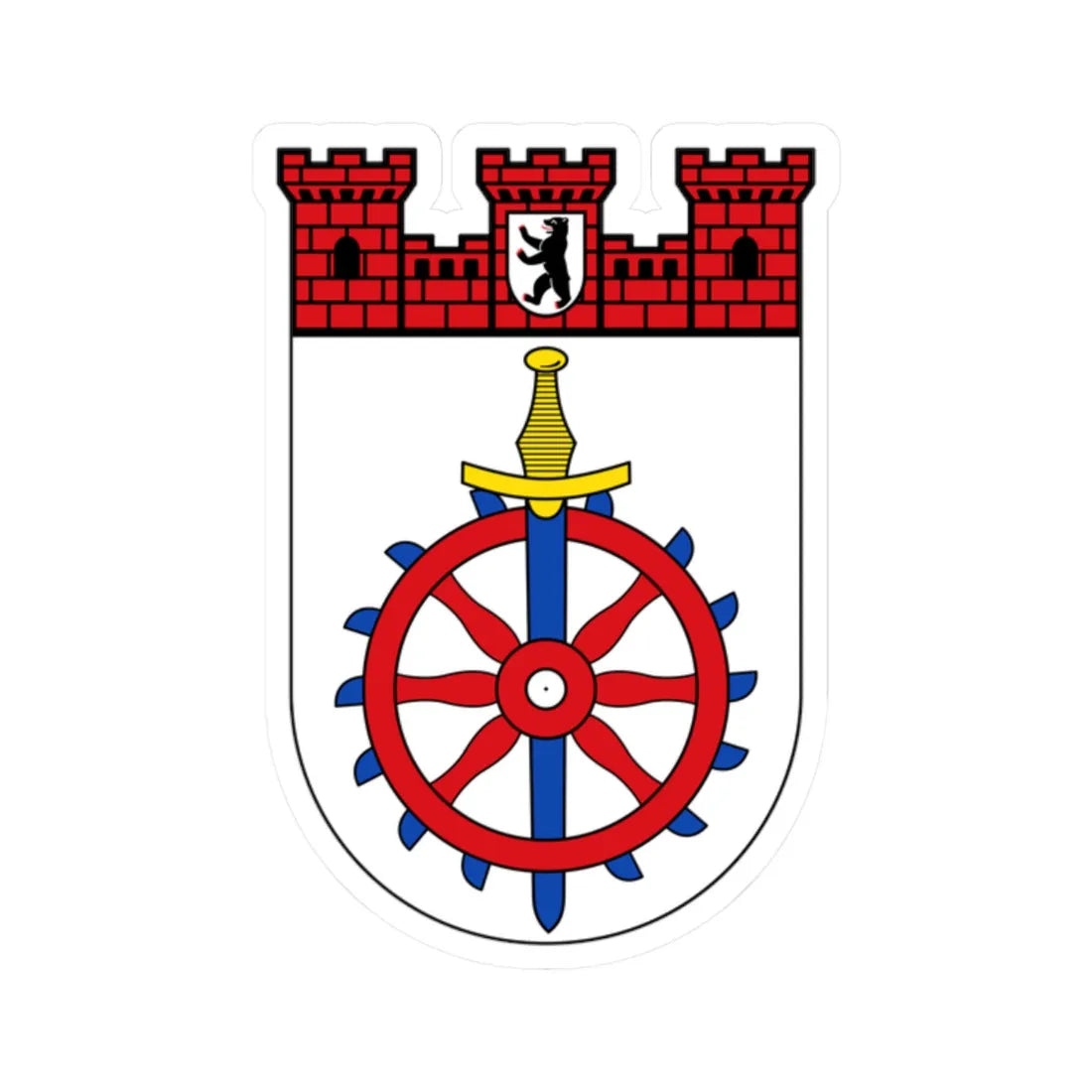 DEU Weißensee district COA (Germany) (Coat of Arms) STICKER Vinyl Kiss-Cut Decal 2 Inch White - The Sticker Space