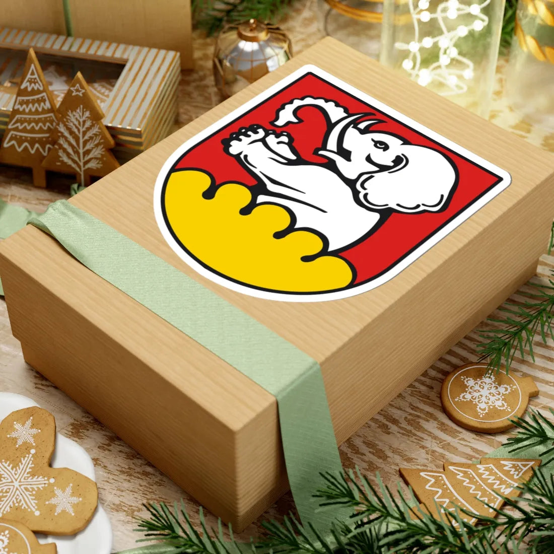 DEU Wiesensteig COA (Germany) (Coat of Arms) STICKER Vinyl Kiss-Cut Decal - The Sticker Space