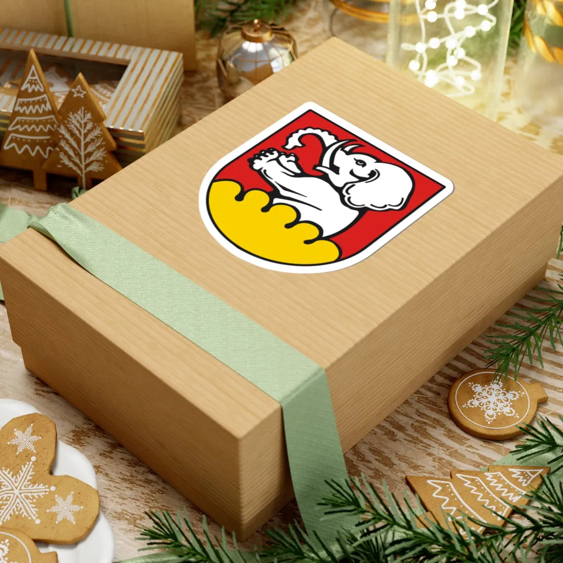 DEU Wiesensteig COA (Germany) (Coat of Arms) STICKER Vinyl Kiss-Cut Decal - The Sticker Space