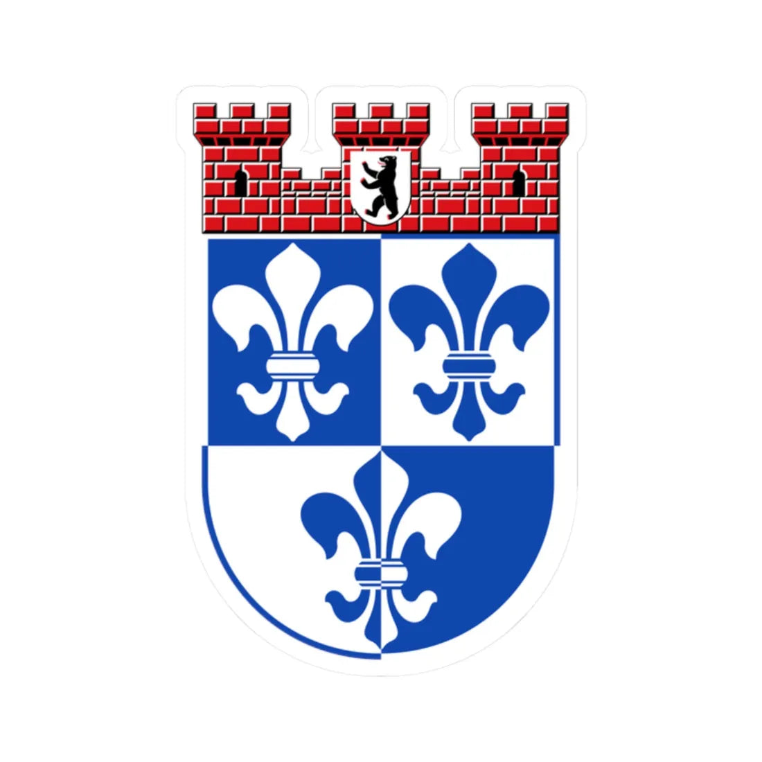 DEU Wilmersdorf district COA (Germany) (Coat of Arms) STICKER Vinyl Kiss-Cut Decal - The Sticker Space