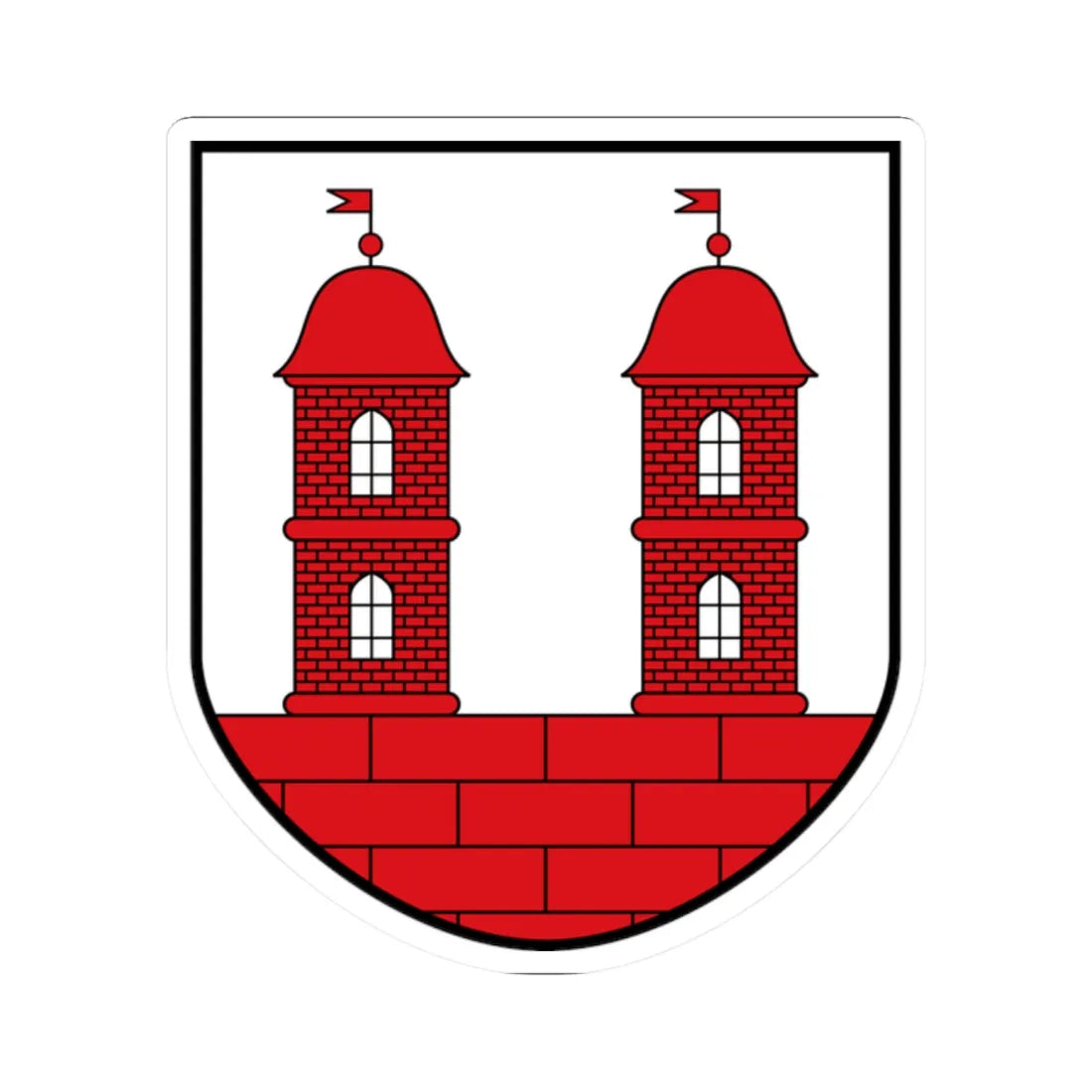 DEU Wilsdruff COA (Germany) (Coat of Arms) STICKER Vinyl Kiss-Cut Decal 2 Inch White - The Sticker Space