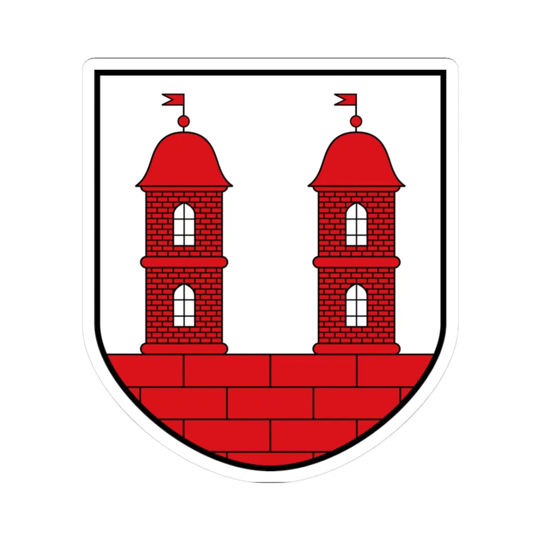 DEU Wilsdruff COA (Germany) (Coat of Arms) STICKER Vinyl Kiss-Cut Decal 3 Inch White - The Sticker Space