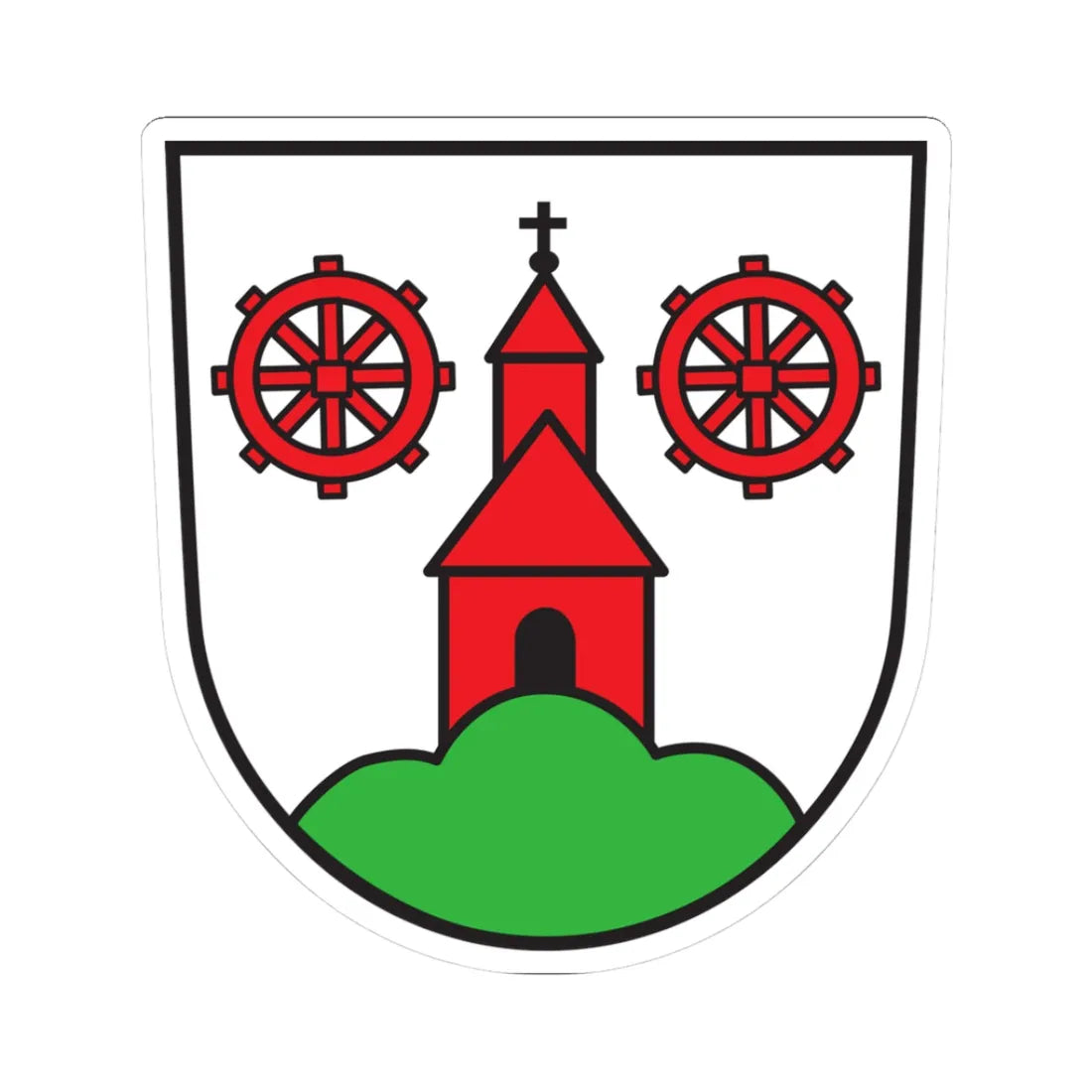 DEU Winden im Elztal COA (Germany) (Coat of Arms) STICKER Vinyl Kiss-Cut Decal 3 Inch White - The Sticker Space