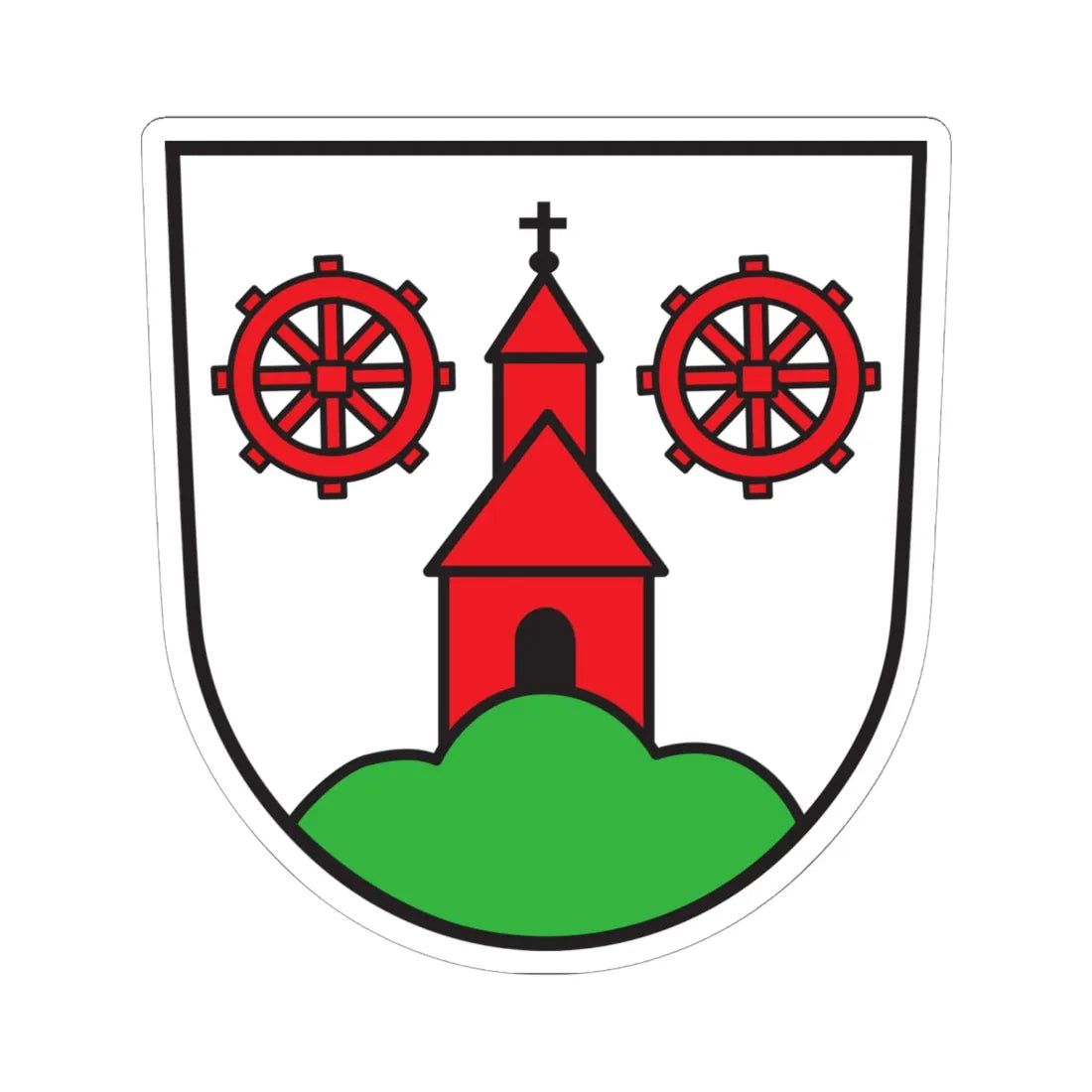 DEU Winden im Elztal COA (Germany) (Coat of Arms) STICKER Vinyl Kiss-Cut Decal 6 Inch White - The Sticker Space
