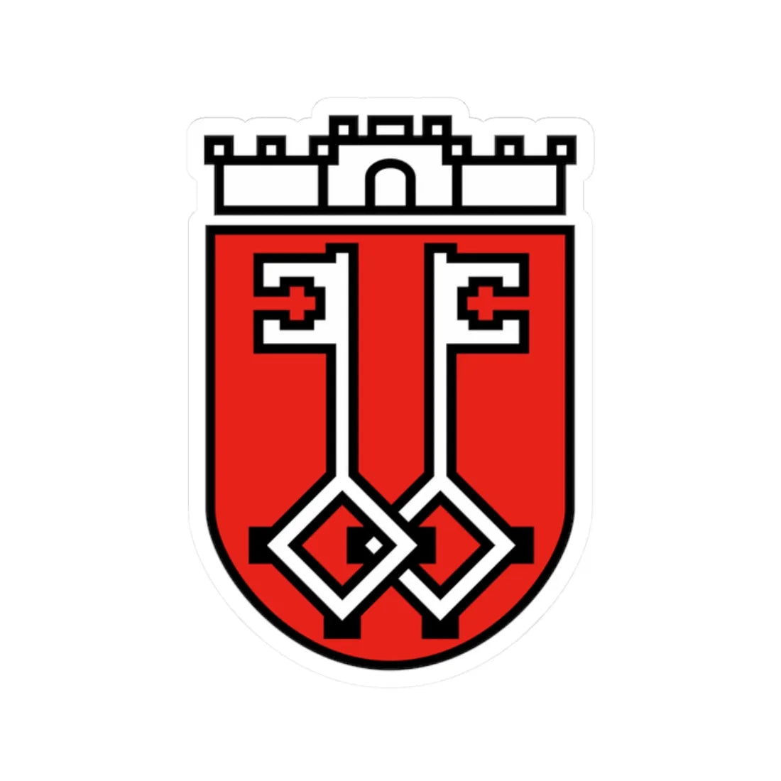 DEU Wittlich COA (Germany) (Coat of Arms) STICKER Vinyl Kiss-Cut Decal 2 Inch White - The Sticker Space
