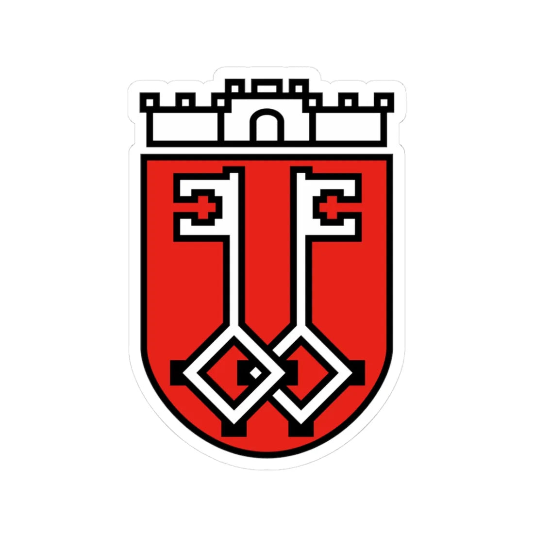 DEU Wittlich COA (Germany) (Coat of Arms) STICKER Vinyl Kiss-Cut Decal 3 Inch White - The Sticker Space