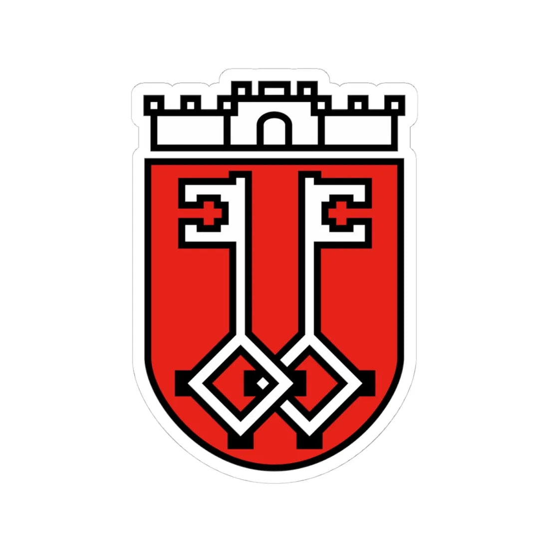DEU Wittlich COA (Germany) (Coat of Arms) STICKER Vinyl Kiss-Cut Decal 4 Inch White - The Sticker Space