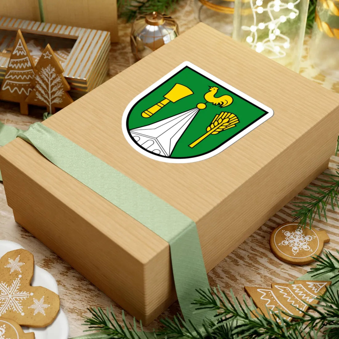 DEU Wusterhusen COA (Germany) (Coat of Arms) STICKER Vinyl Kiss-Cut Decal - The Sticker Space