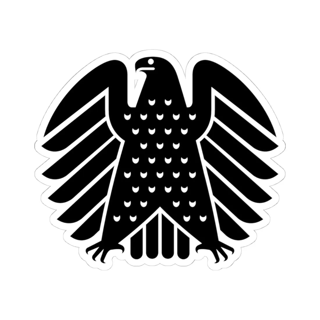 Deutscher Bundestag logo (Germany) (Coat of Arms) STICKER Vinyl Kiss-Cut Decal 4 Inch White - The Sticker Space