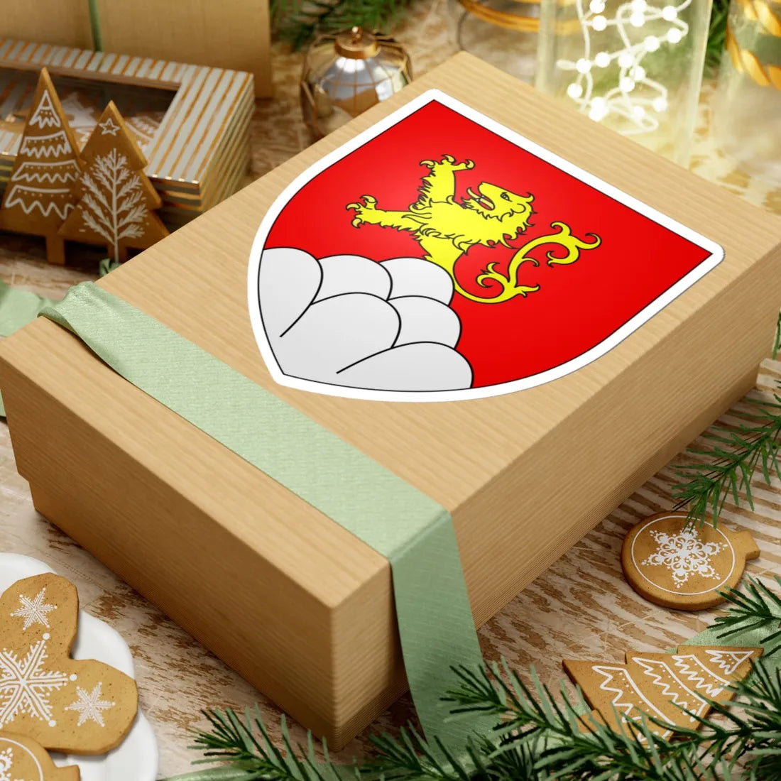 Develier-coat of arms (Switzerland) (Coat of Arms) STICKER Vinyl Kiss-Cut Decal - The Sticker Space