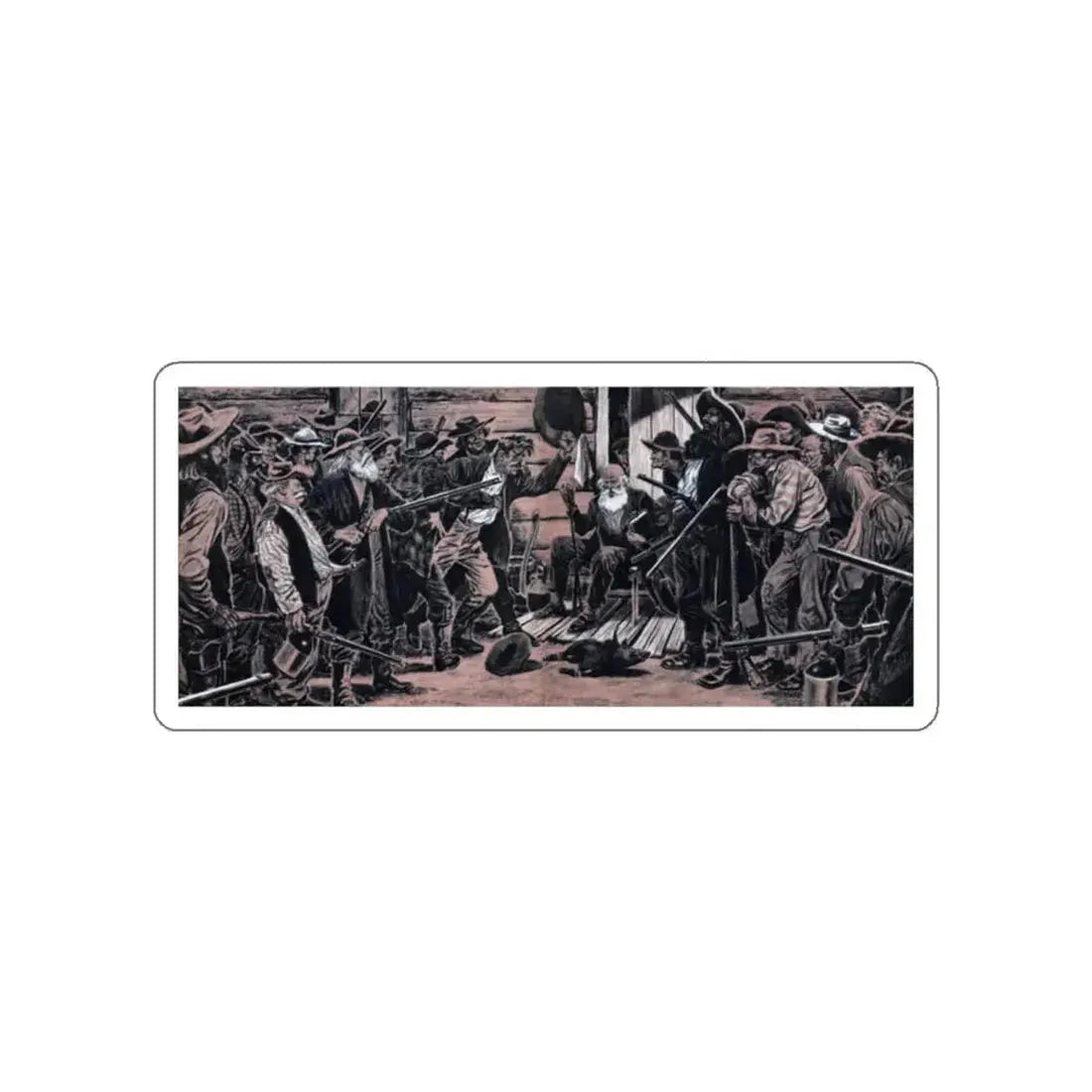 Devil Anse Hatfield's War With the McCoys, Climax, May 1959 (Magazine Illustration) STICKER Vinyl Die-Cut Decal White Die-Cut 2 Inch - The Sticker Space