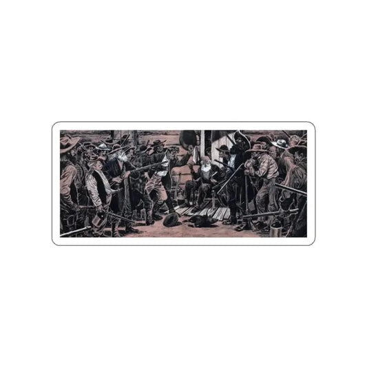 Devil Anse Hatfield's War With the McCoys, Climax, May 1959 (Magazine Illustration) STICKER Vinyl Die-Cut Decal White Die-Cut 2 Inch - The Sticker Space