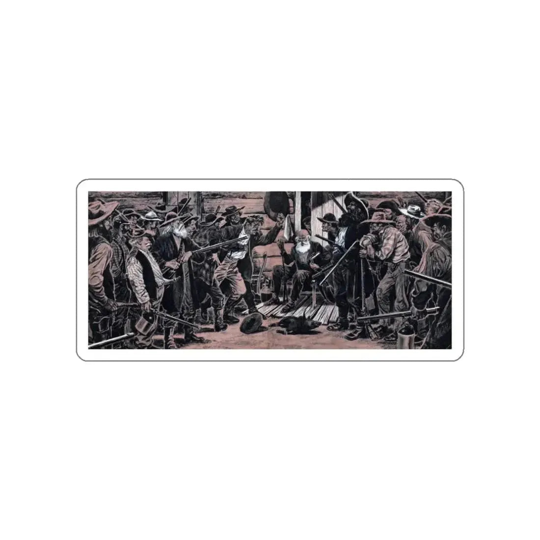 Devil Anse Hatfield's War With the McCoys, Climax, May 1959 (Magazine Illustration) STICKER Vinyl Die-Cut Decal White Die-Cut 3 Inch - The Sticker Space