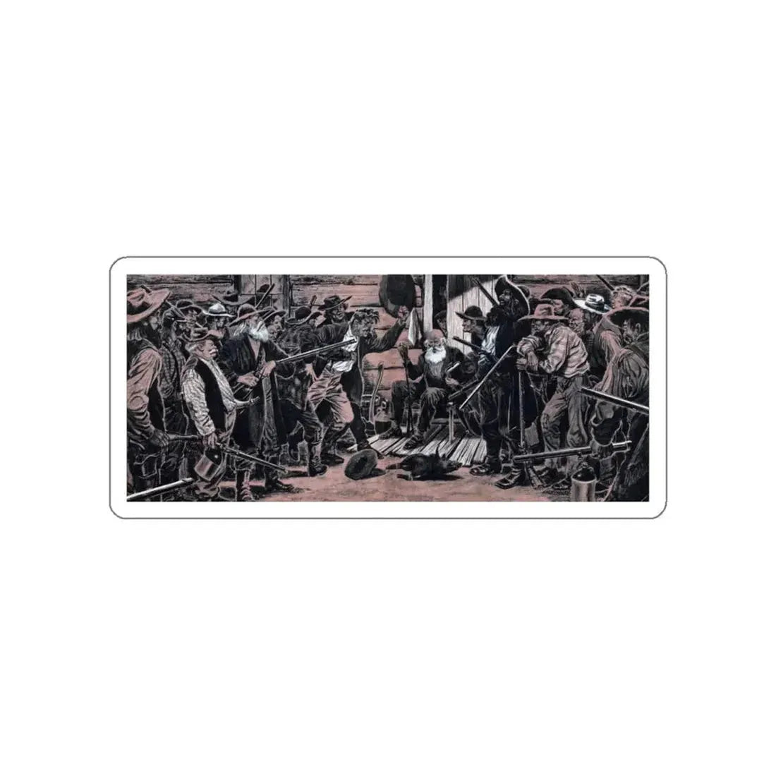 Devil Anse Hatfield's War With the McCoys, Climax, May 1959 (Magazine Illustration) STICKER Vinyl Die-Cut Decal White Die-Cut 5 Inch - The Sticker Space