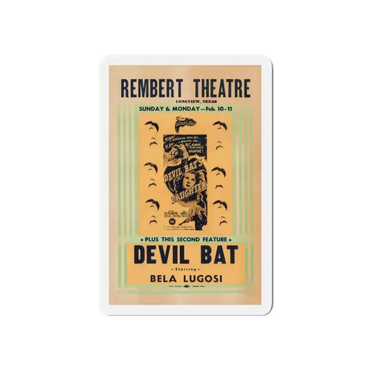 DEVIL BAT + DEVIL BAT'S DAUGHTER 1946 Movie Poster - Refrigerator Magnet 6 Inch - The Sticker Space
