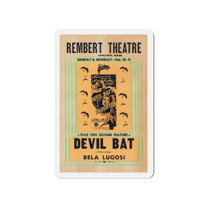 DEVIL BAT + DEVIL BAT'S DAUGHTER 1946 Movie Poster - Die-Cut Magnet-4" x 4"-The Sticker Space