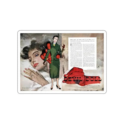 Devil Doll (1), Cosmopolitan, April 1953 (Magazine Illustration) STICKER Vinyl Die-Cut Decal - The Sticker Space