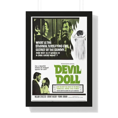 DEVIL DOLL 1964 - Framed Movie Poster 16″ x 24″ Black - The Sticker Space
