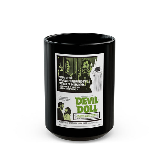 DEVIL DOLL 1964 Movie Poster - Black Coffee Mug-15oz-The Sticker Space