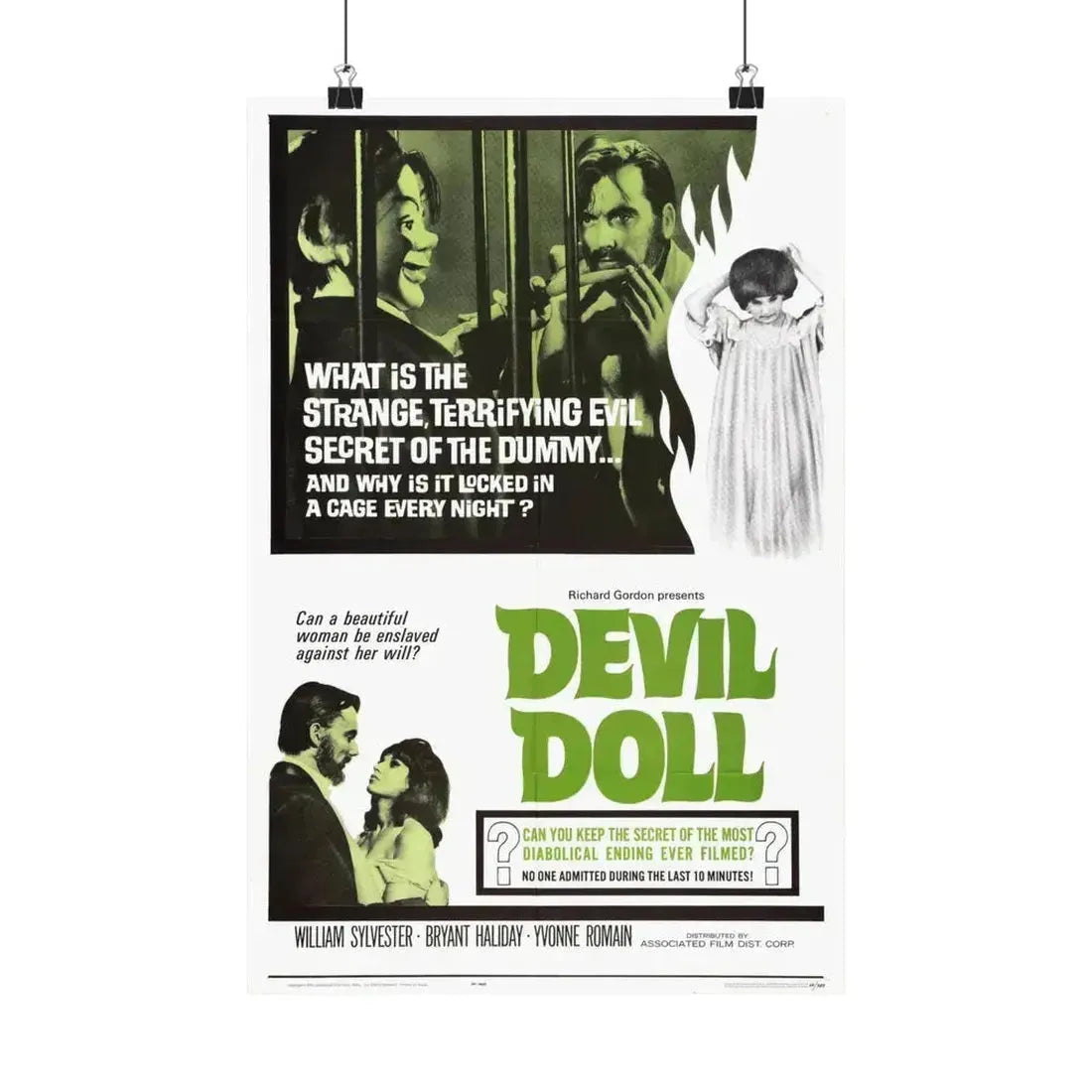 DEVIL DOLL 1964 - Paper Movie Poster 12″ x 18″ Matte - The Sticker Space