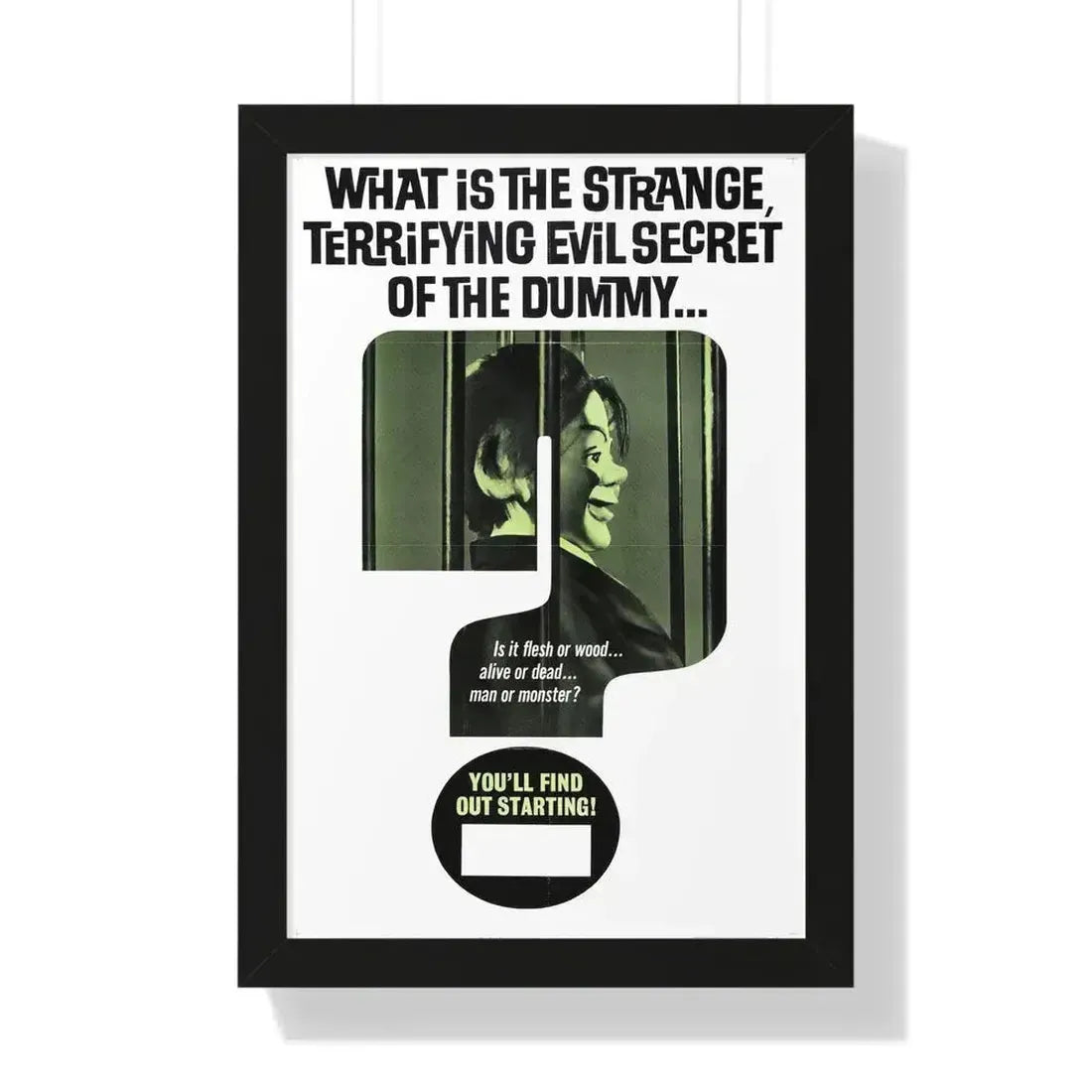 DEVIL DOLL (TEASER) 1964 - Framed Movie Poster 16″ x 24″ Black - The Sticker Space