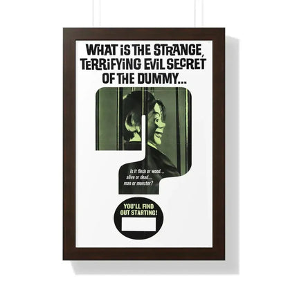 DEVIL DOLL (TEASER) 1964 - Framed Movie Poster 16″ x 24″ Walnut - The Sticker Space