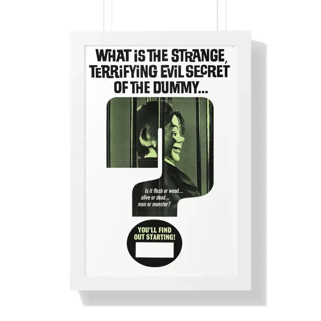 DEVIL DOLL (TEASER) 1964 - Framed Movie Poster 16″ x 24″ White - The Sticker Space